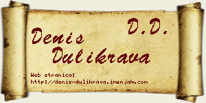 Denis Dulikrava vizit kartica